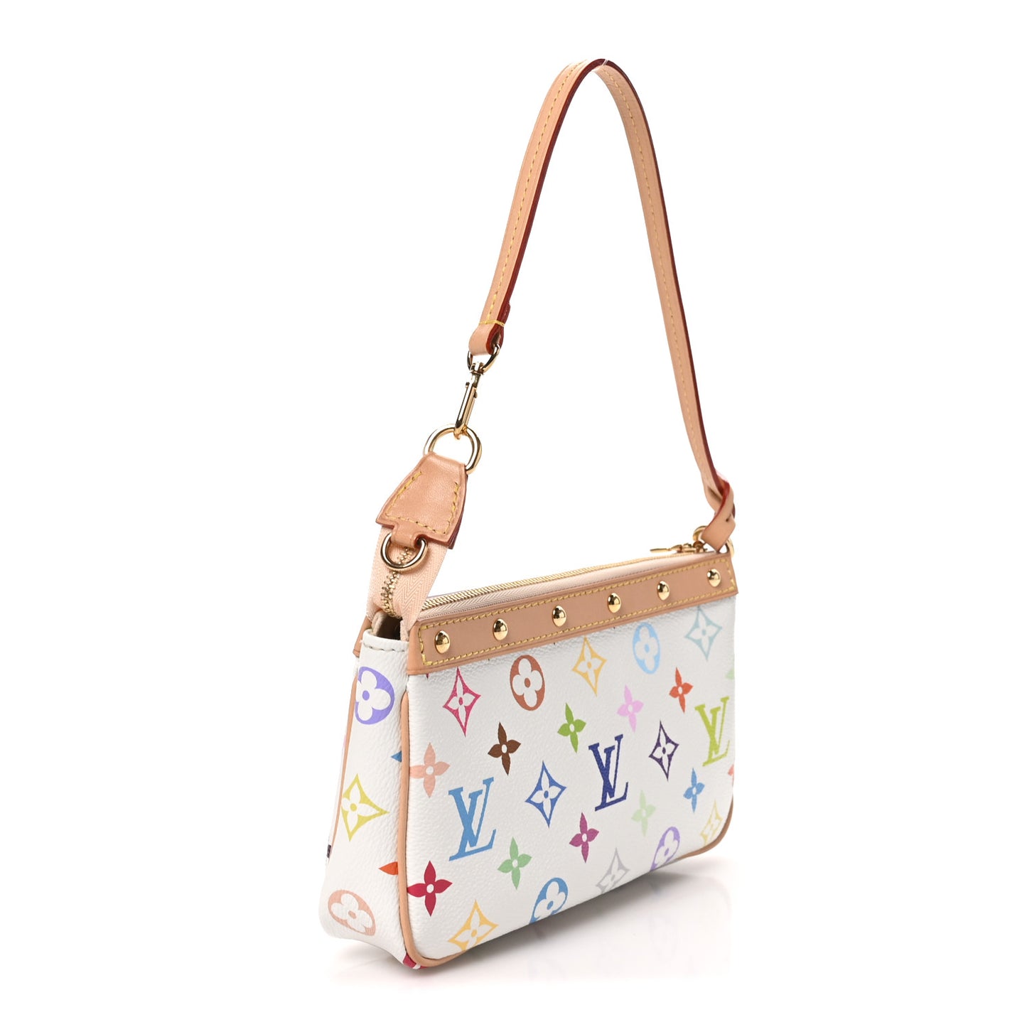 LV X TM Monogram Multicolor Pochette Accessories White