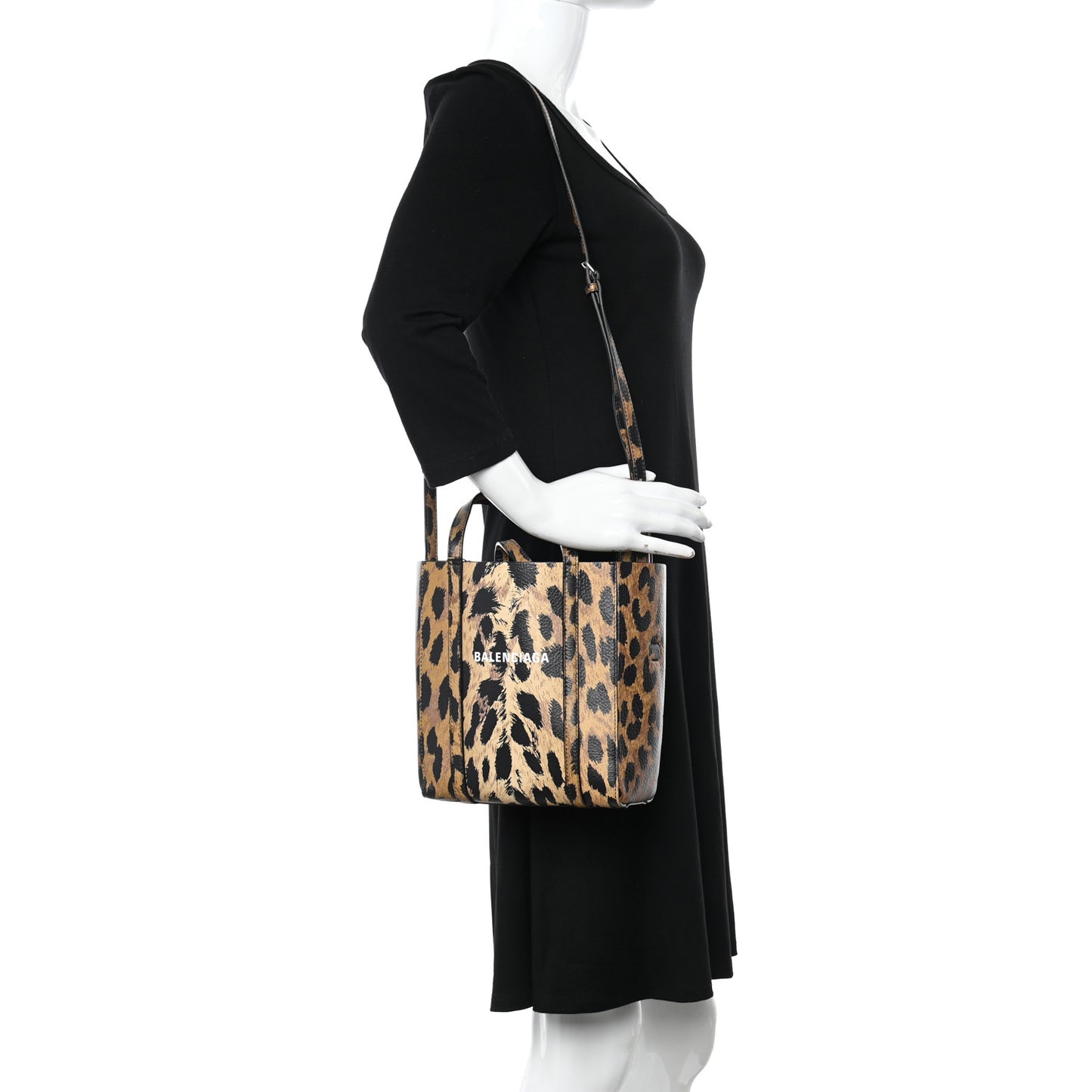 Calfskin Printed Leopard XXS Everyday Tote Beige White