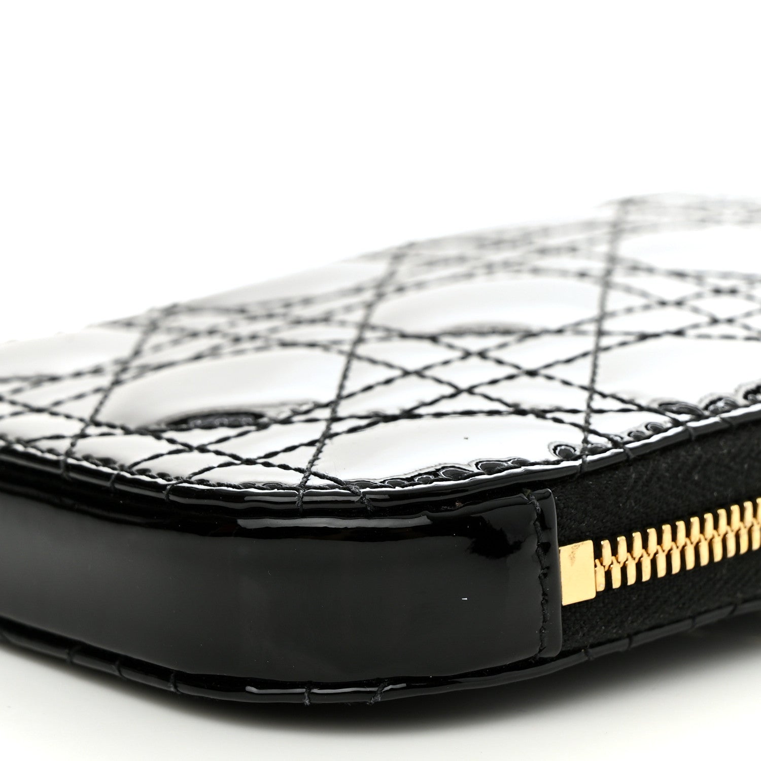 Christian Dior Patent Cannage Lady Dior Phone Holder Black 10 of 10