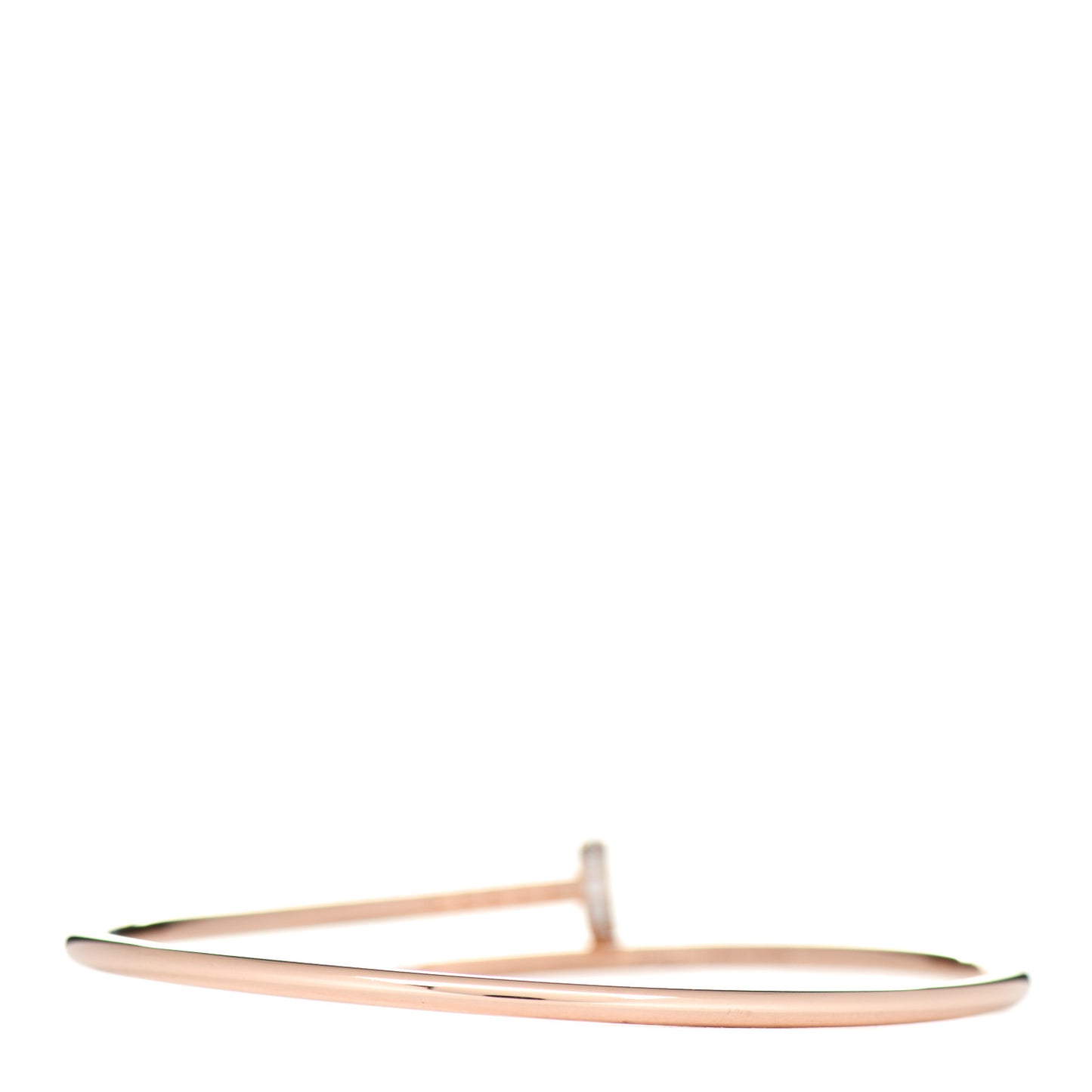 18K Pink Gold Diamond Small Juste Un Clou Bracelet 17