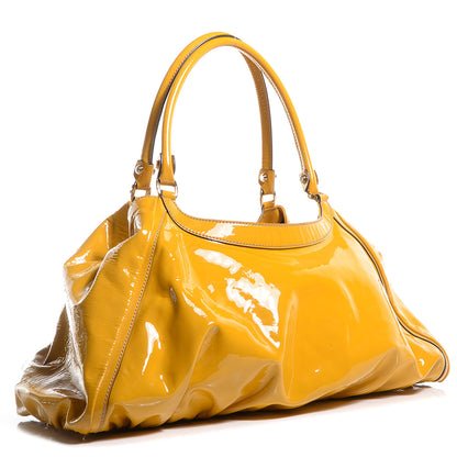 Gucci Patent Large D Gold Shoulder Bag Yellow 3 of 7