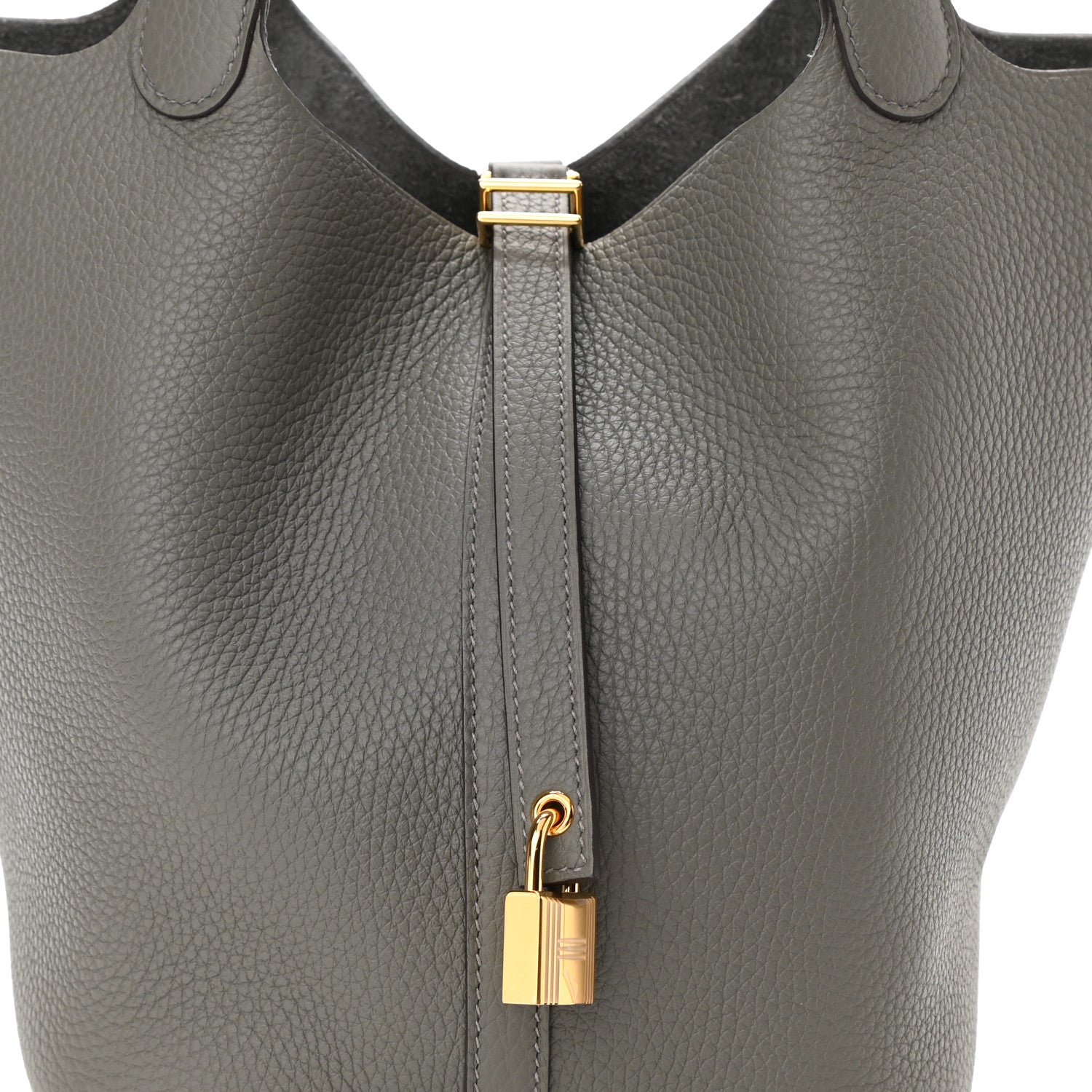 Hermes Taurillon Clemence Picotin Lock 22 MM Gris Meyer 7 of 10