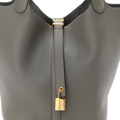 Hermes Taurillon Clemence Picotin Lock 22 MM Gris Meyer 7 of 10