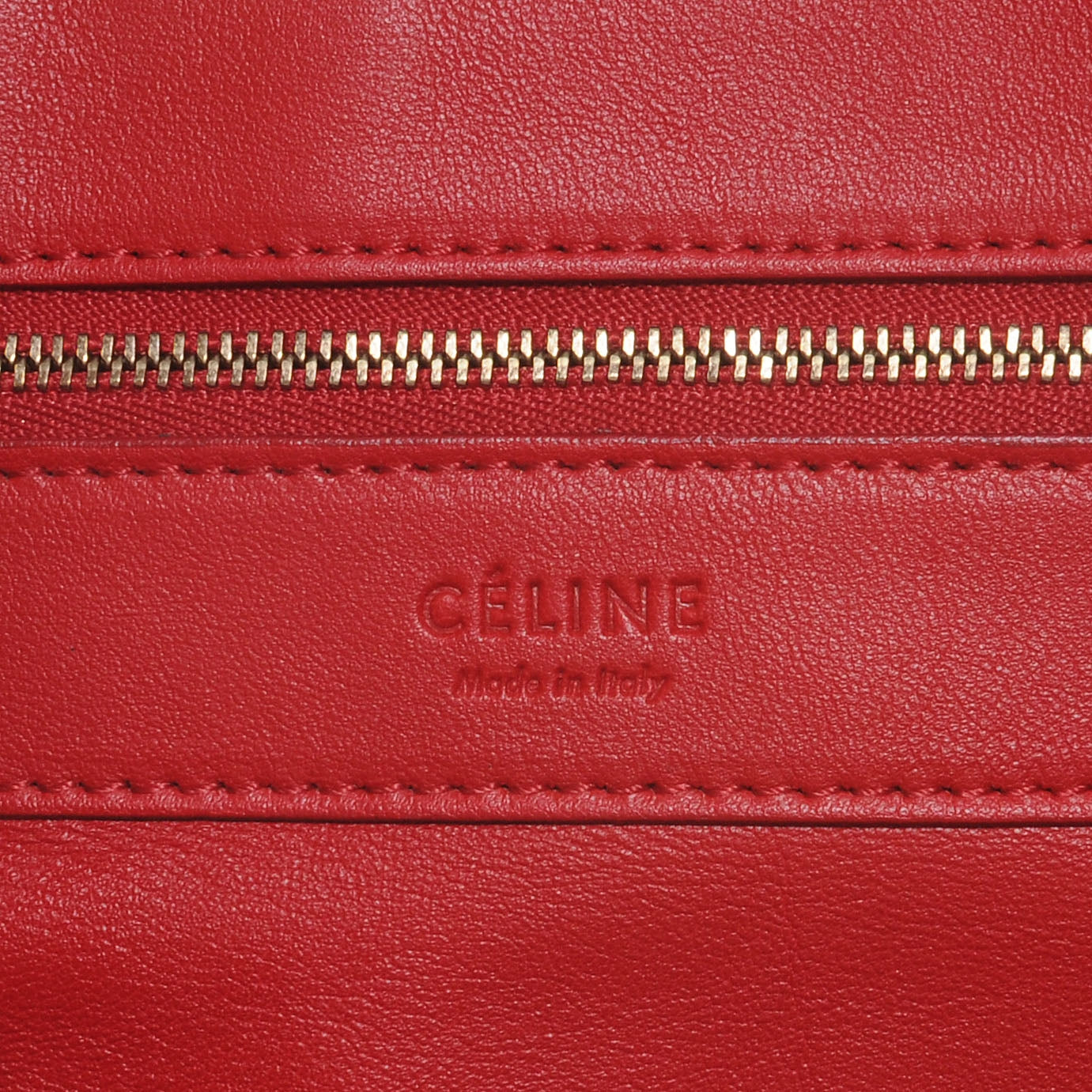 Celine Lambskin Cabas Vertical Tote Red 8 of 9