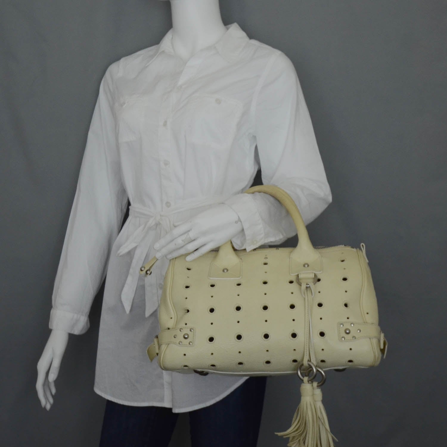 Marc Jacobs Leather Brigitte Satchel White 2 of 14