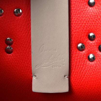 Christian Louboutin Calfskin Spikes Small East West Cabata Tote Light Grey 7 of 10