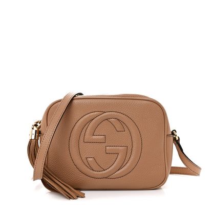 Gucci Pebbled Calfskin Small Soho Disco Bag Camelia 1 of 12
