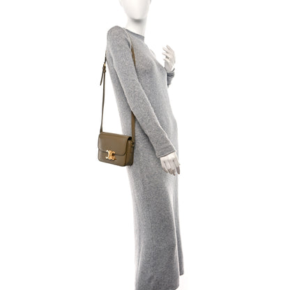 Celine Shiny Calfskin Teen Triomphe Olive 2 of 11