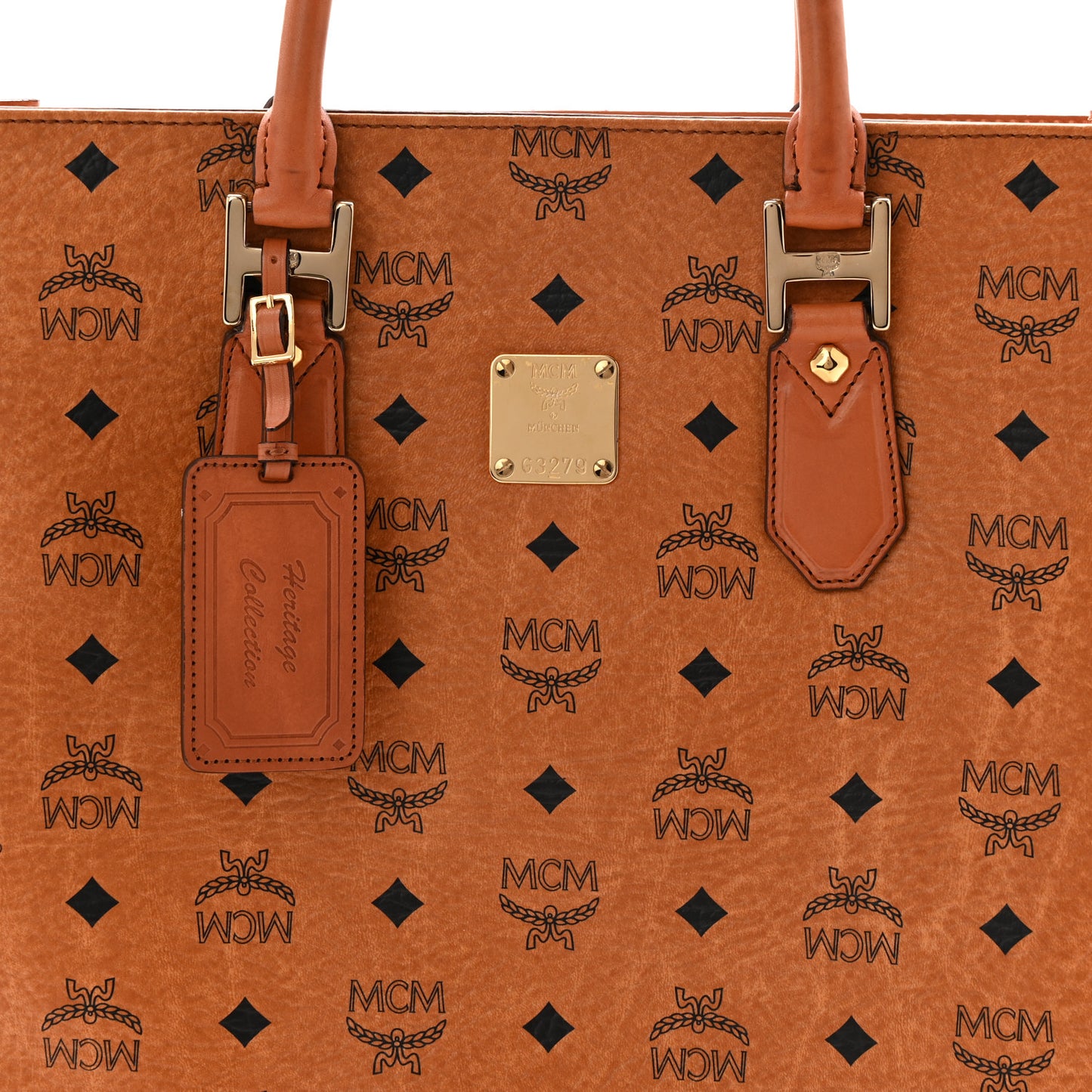 Visetos Large Munchen Tote Cognac