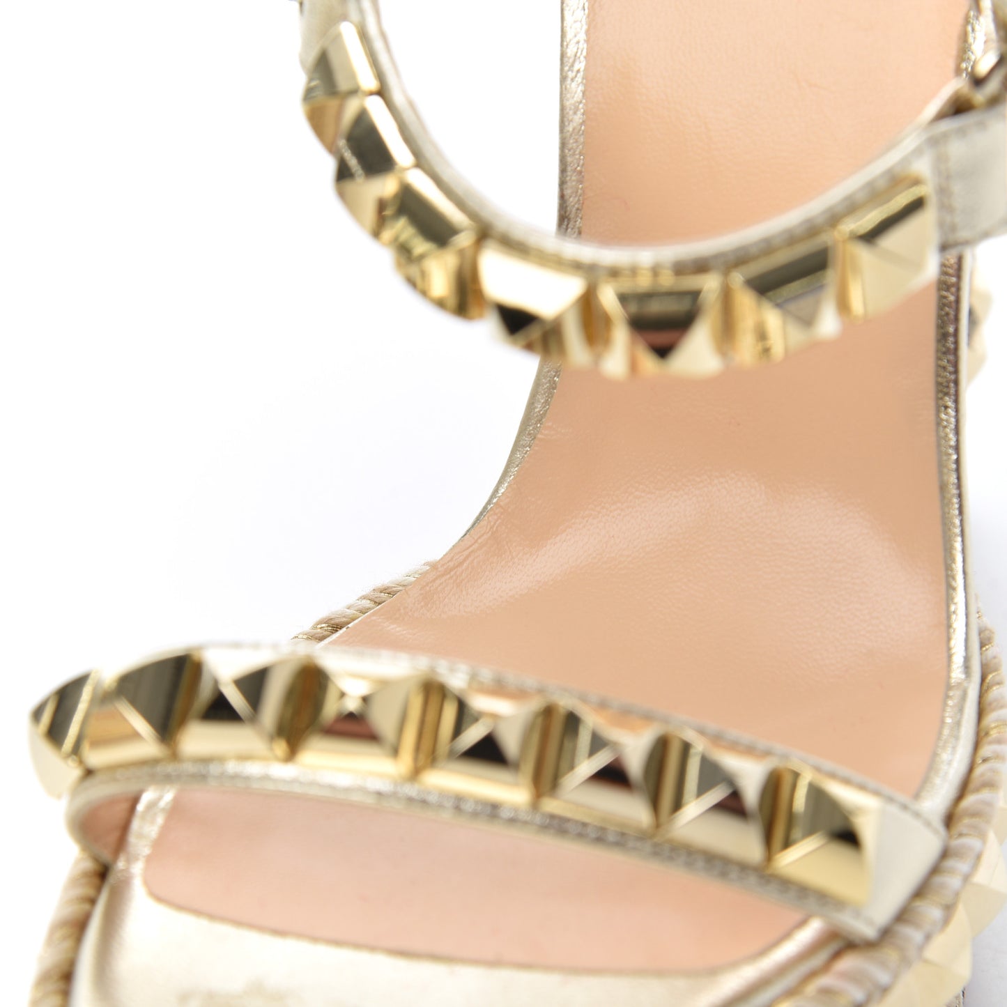 Nappa Silk Cataclou 140 Wedge Sandals 36 Sahara Light Gold