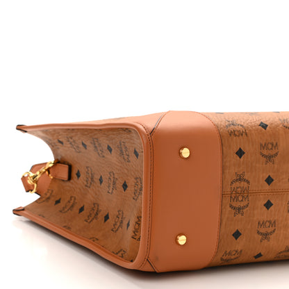 MCM Visetos Large Munchen Tote Tan 10 of 11