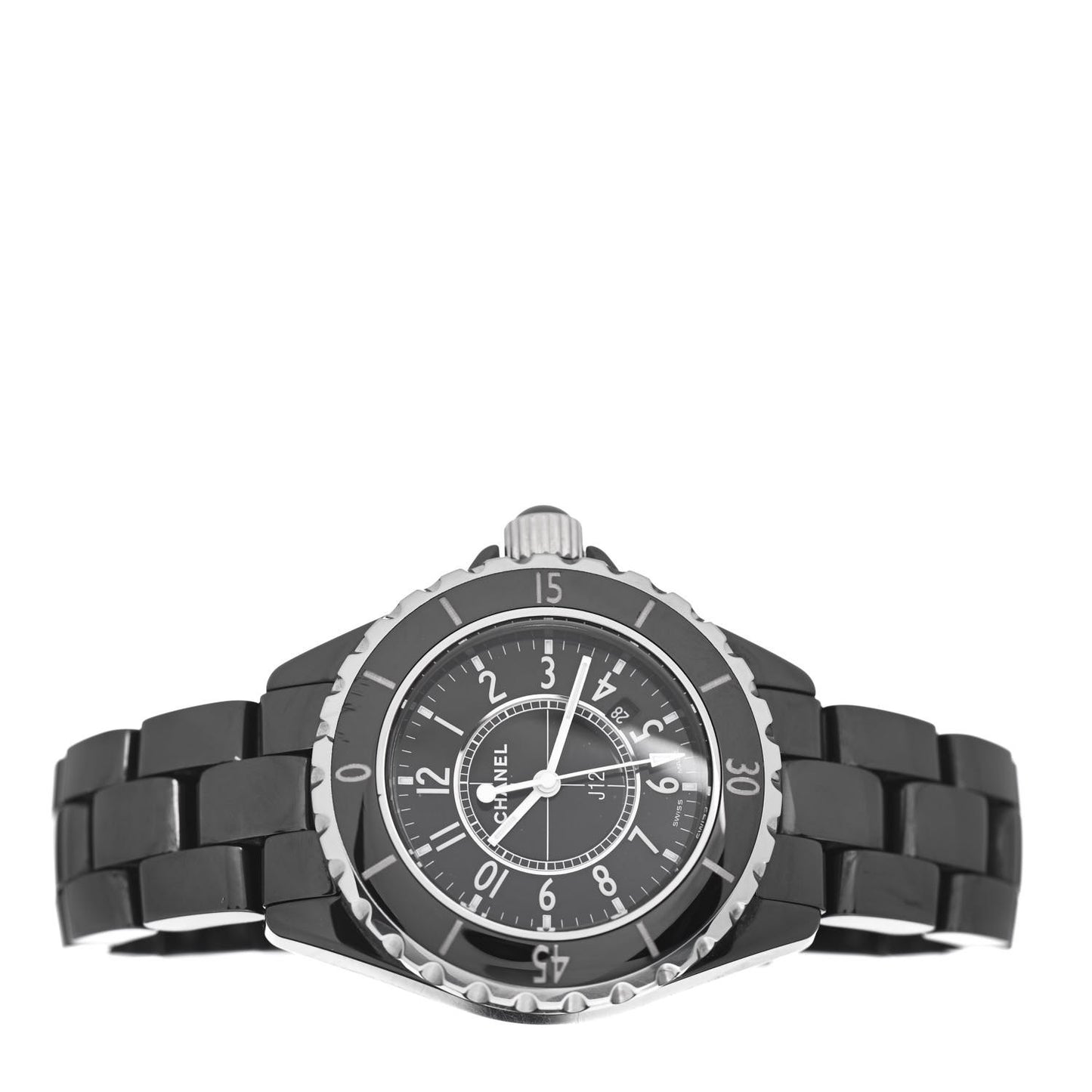 Stainless Steel Ceramic 33mm J12 Quartz Watch Black