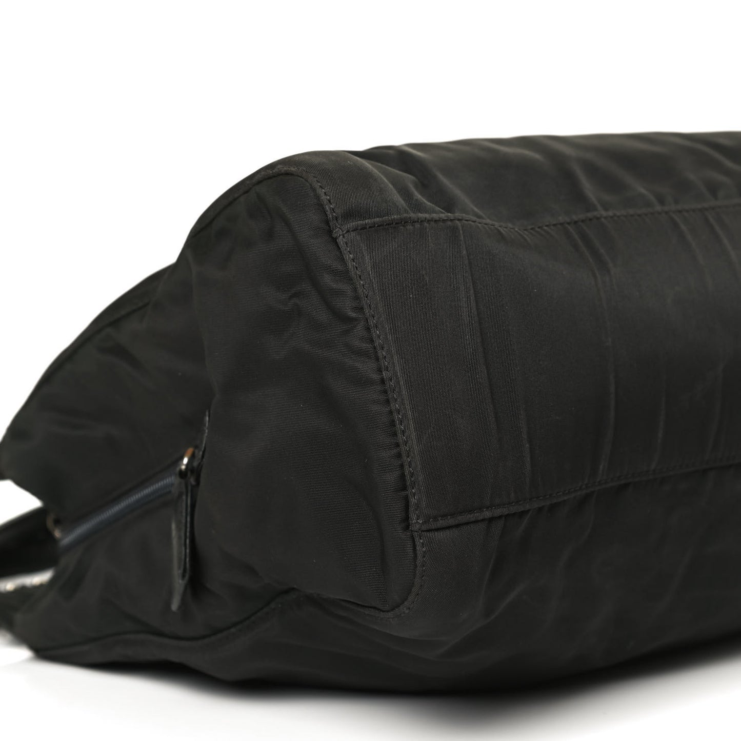 Tessuto Nylon Chain Shoulder Bag Black