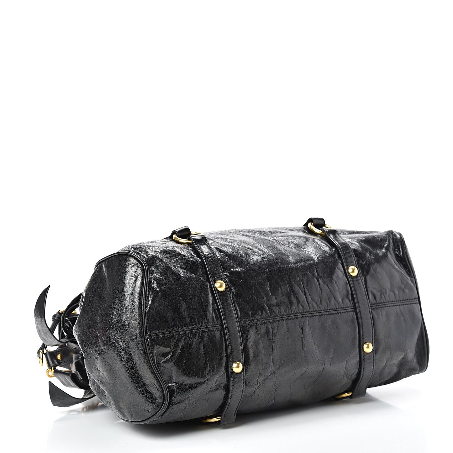 Vitello Lux Bow Tote Black