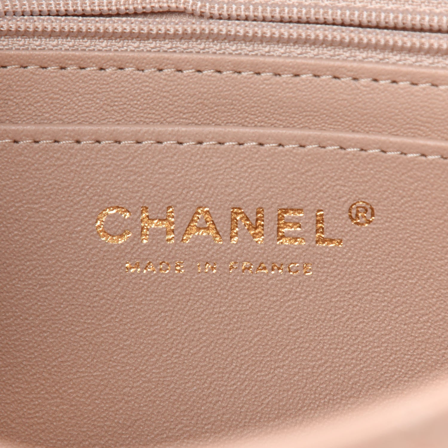 Chanel Lambskin Quilted Mini Top Handle Rectangular Flap Beige 6 of 11