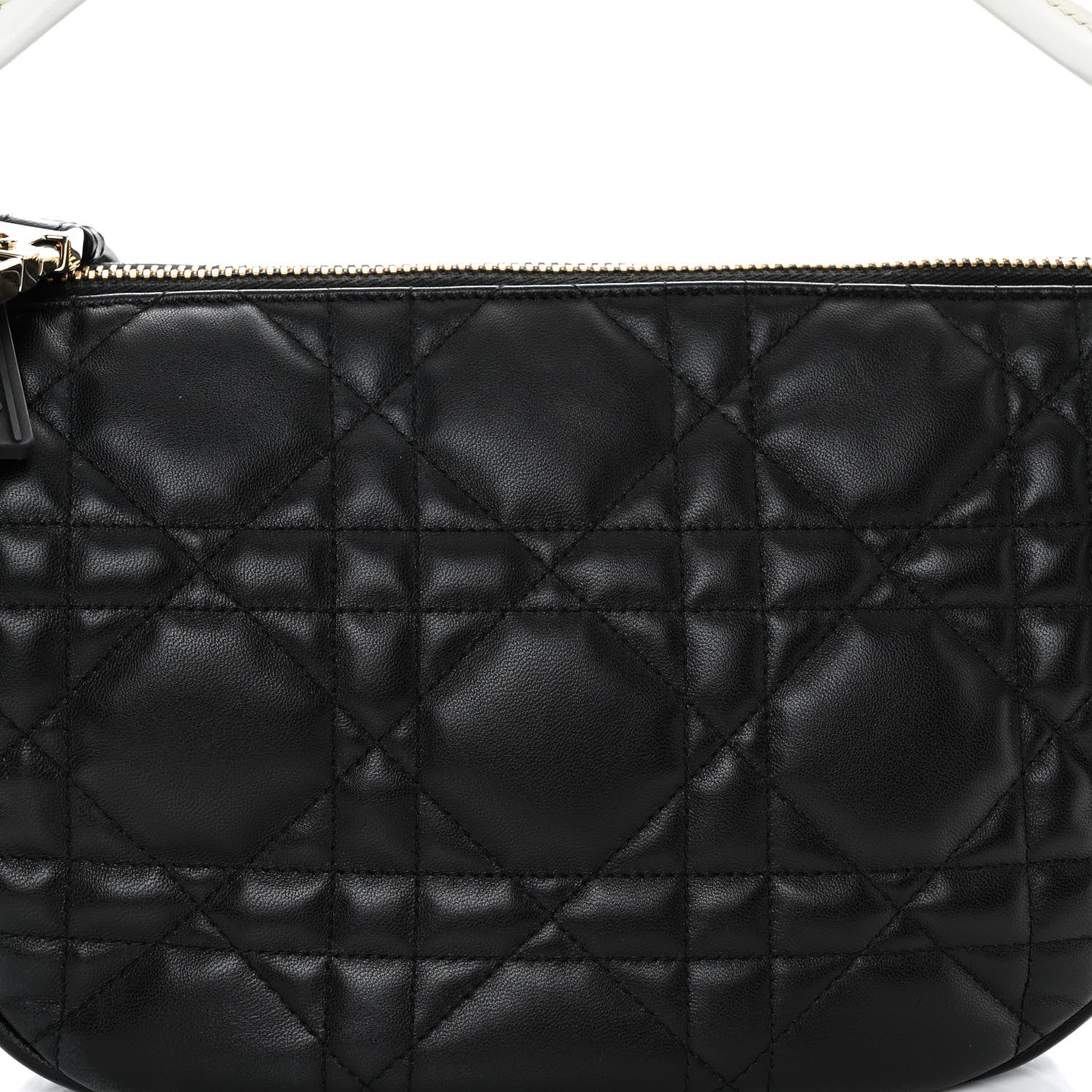 Christian Dior Lambskin Cannage Medium Dior Vibe Hobo Bag Black 7 of 10