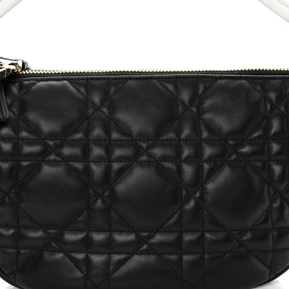 Christian Dior Lambskin Cannage Medium Dior Vibe Hobo Bag Black 7 of 10