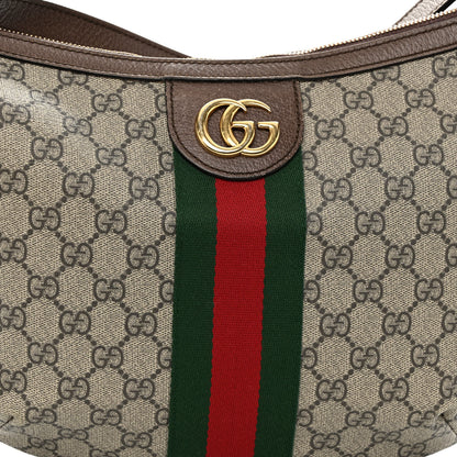 Gucci GG Supreme Monogram Web Small Ophidia Half Moon Hobo Brown 8 of 10