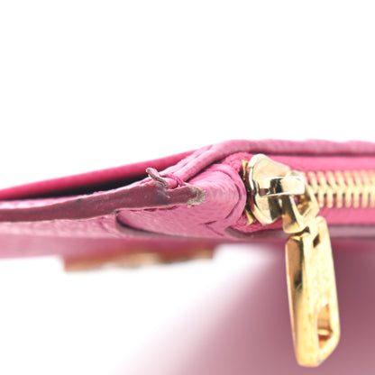 Dolce & Gabbana Dauphine Embellished Logo Zip Card Holder Pink 8 of 9