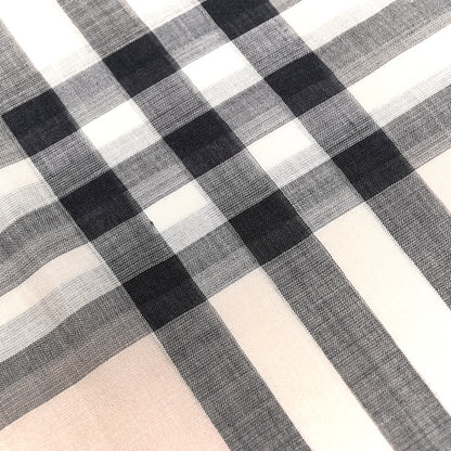Burberry Wool Silk Gauze Giant Check Lightweight Scarf Stone 5 of 5