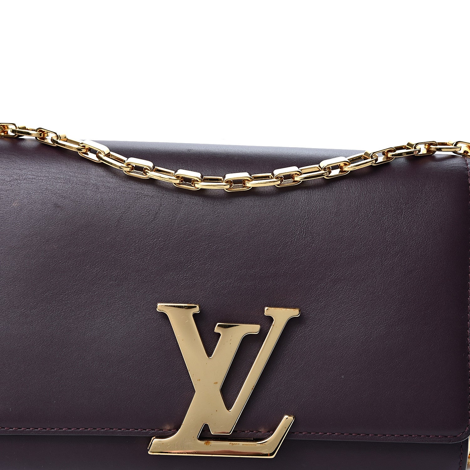 Louis Vuitton Calfskin Chain Louise GM Amarante 6 of 8