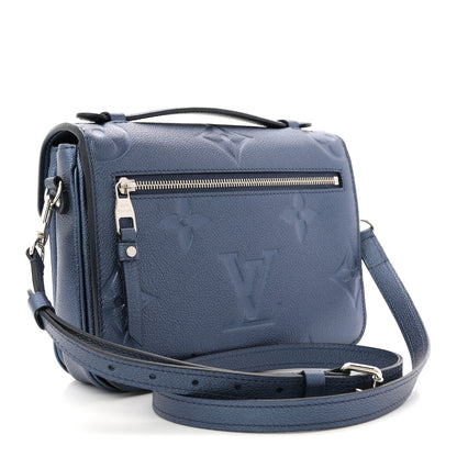 Louis Vuitton Metallic Empreinte Monogram Giant Pochette Metis Navy Nacre 5 of 17