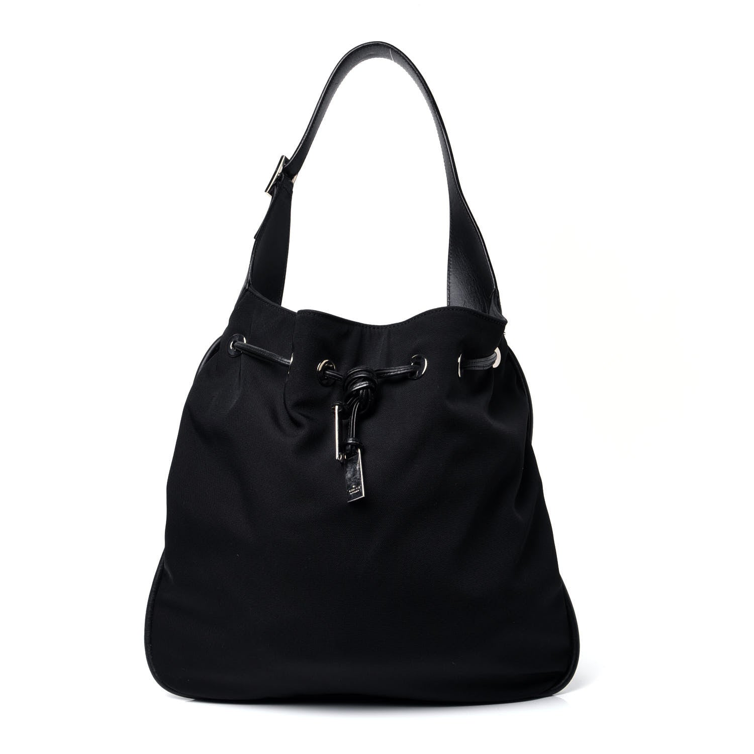 Gucci Nylon Drawstring Shoulder Bag Black 1 of 3