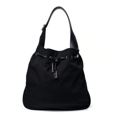 Gucci Nylon Drawstring Shoulder Bag Black 1 of 3