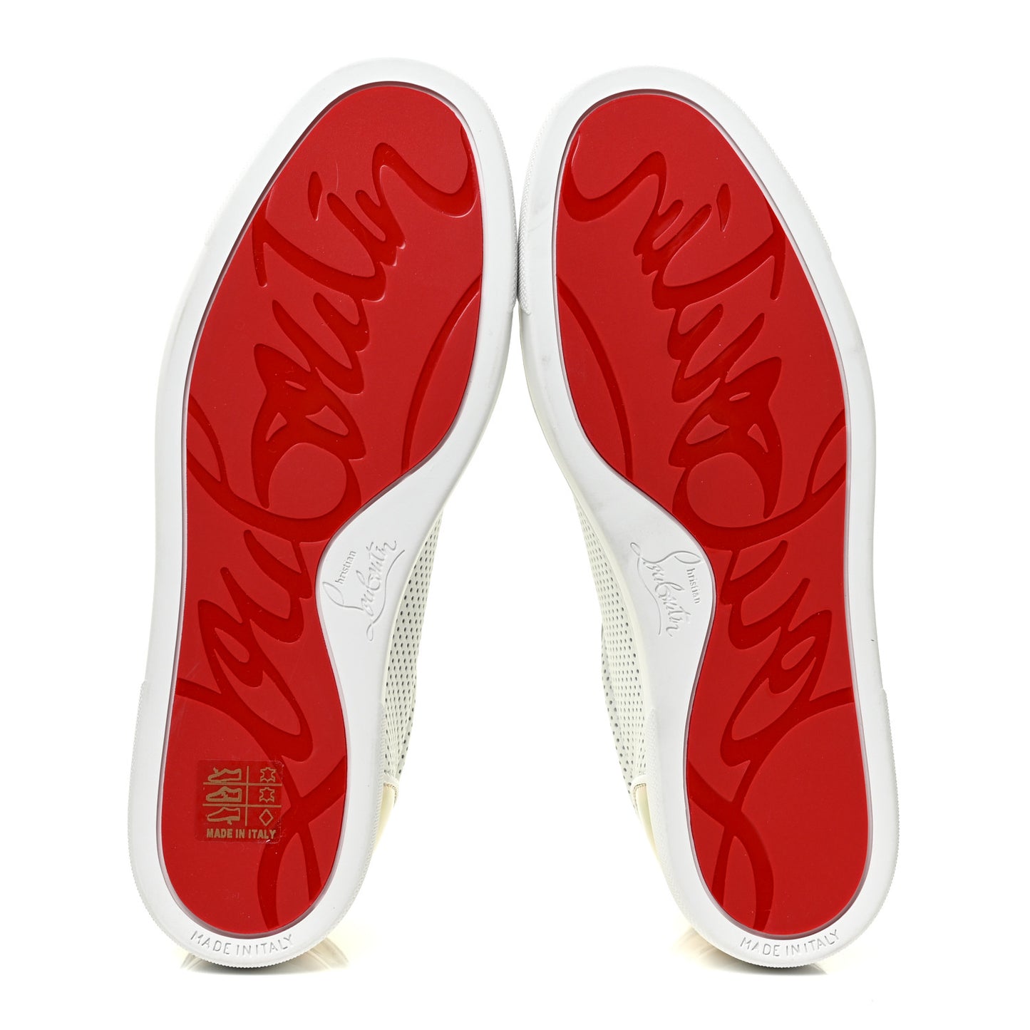 Calfskin Perforated Patent Vieira Flat Sneakers 38 White