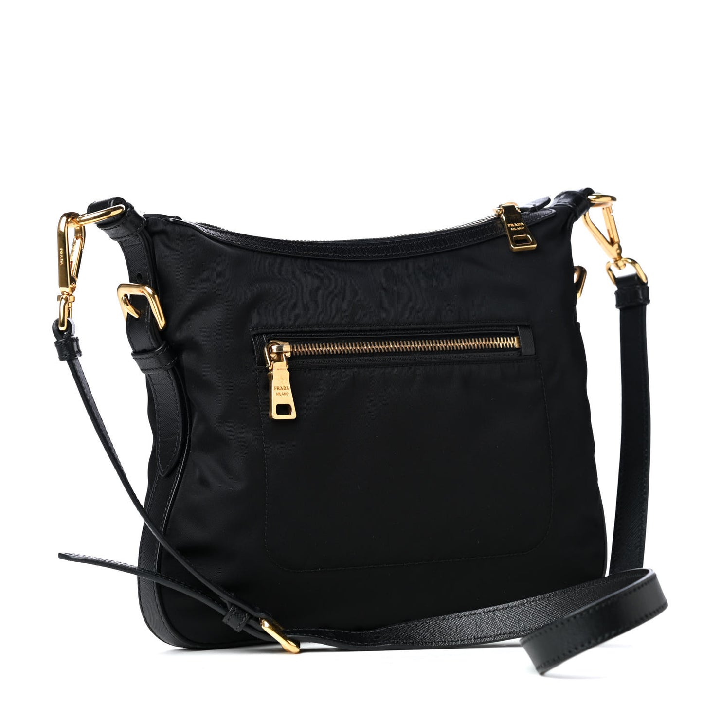 Tessuto Nylon Saffiano Crossbody Bag Black