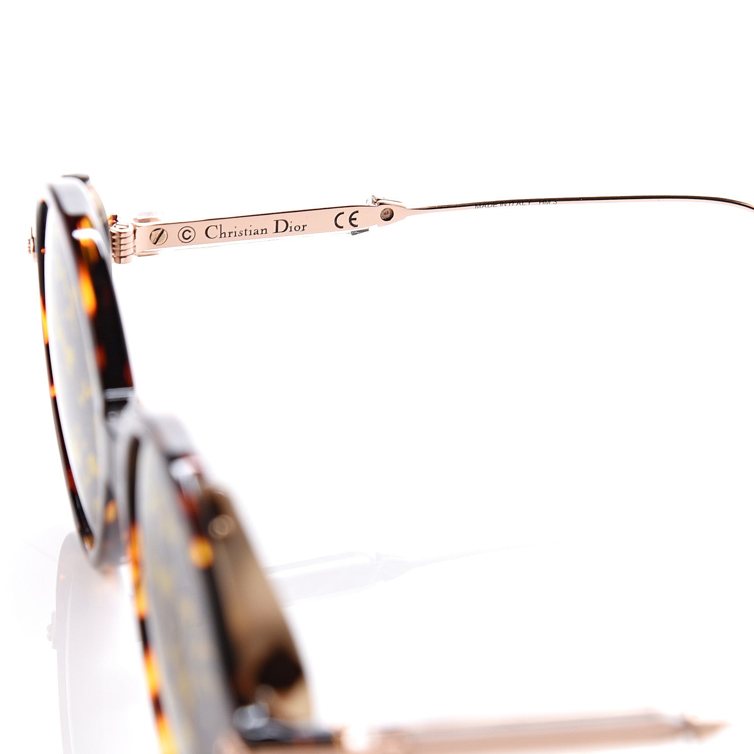 Christian Dior Acetate Leaf Print Umbrage Round Sunglasses Pink Foliage 5 of 7