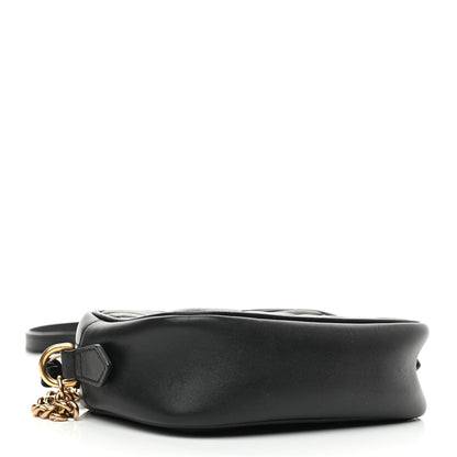 Gucci Calfskin Matelasse Mini GG Marmont Chain Shoulder Bag Black 4 of 10