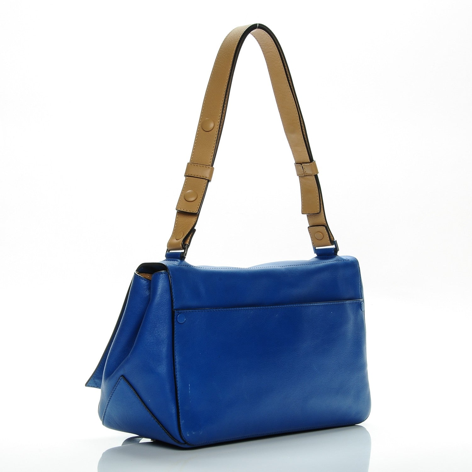 Proenza Schouler Calfskin Double Sided PS Courier Bag Blue Honey 3 of 8