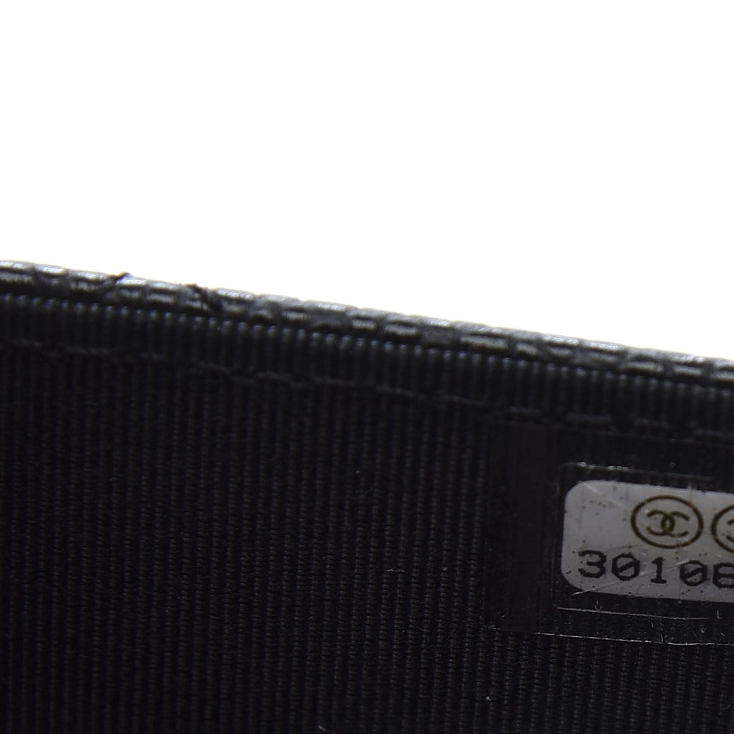 Caviar Quilted Flap Card Holder Wallet Black