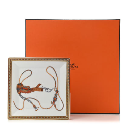 Hermes Porcelain Cheval d’Orient Square Plate 6 of 6