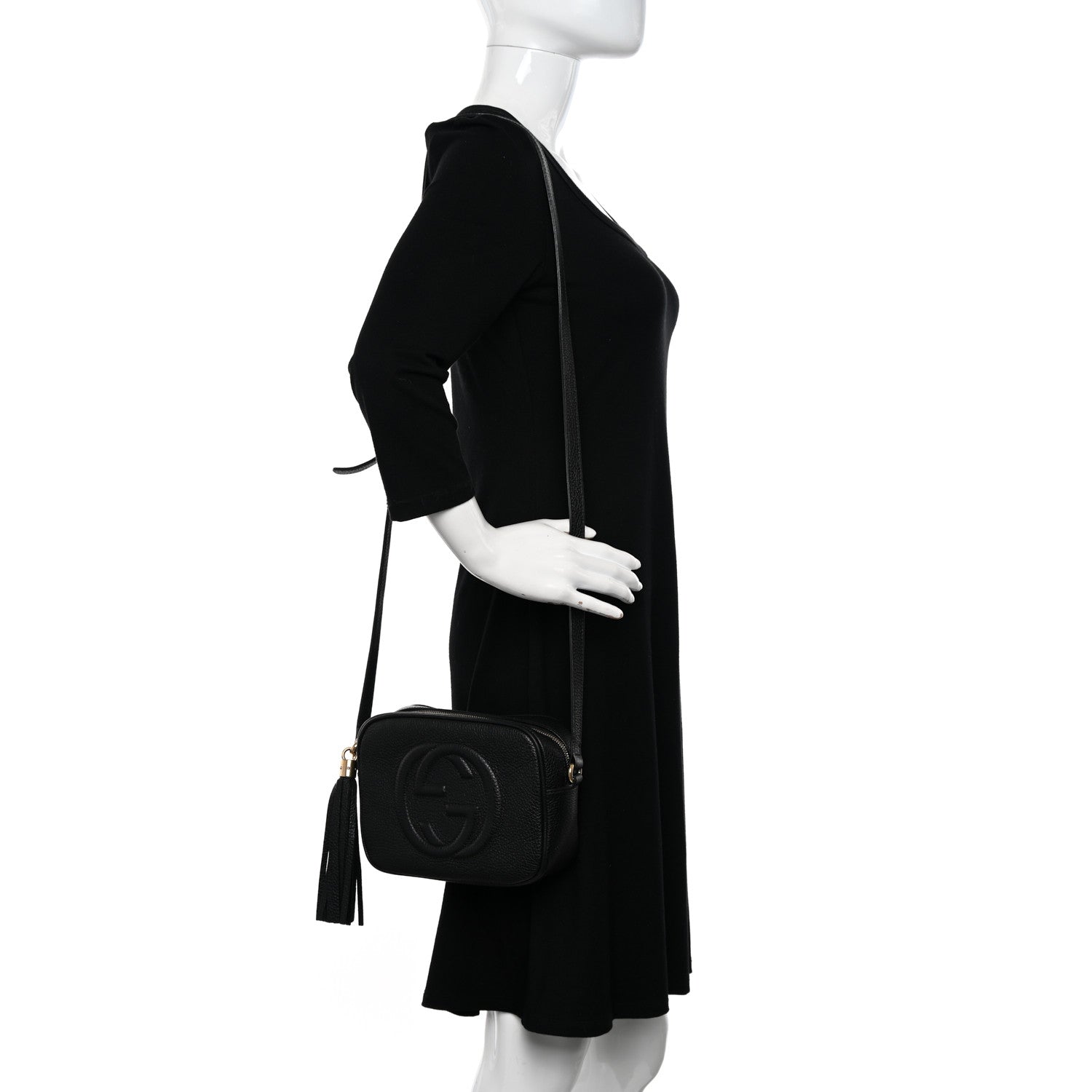 Gucci Pebbled Calfskin Small Soho Disco Bag Black 2 of 17