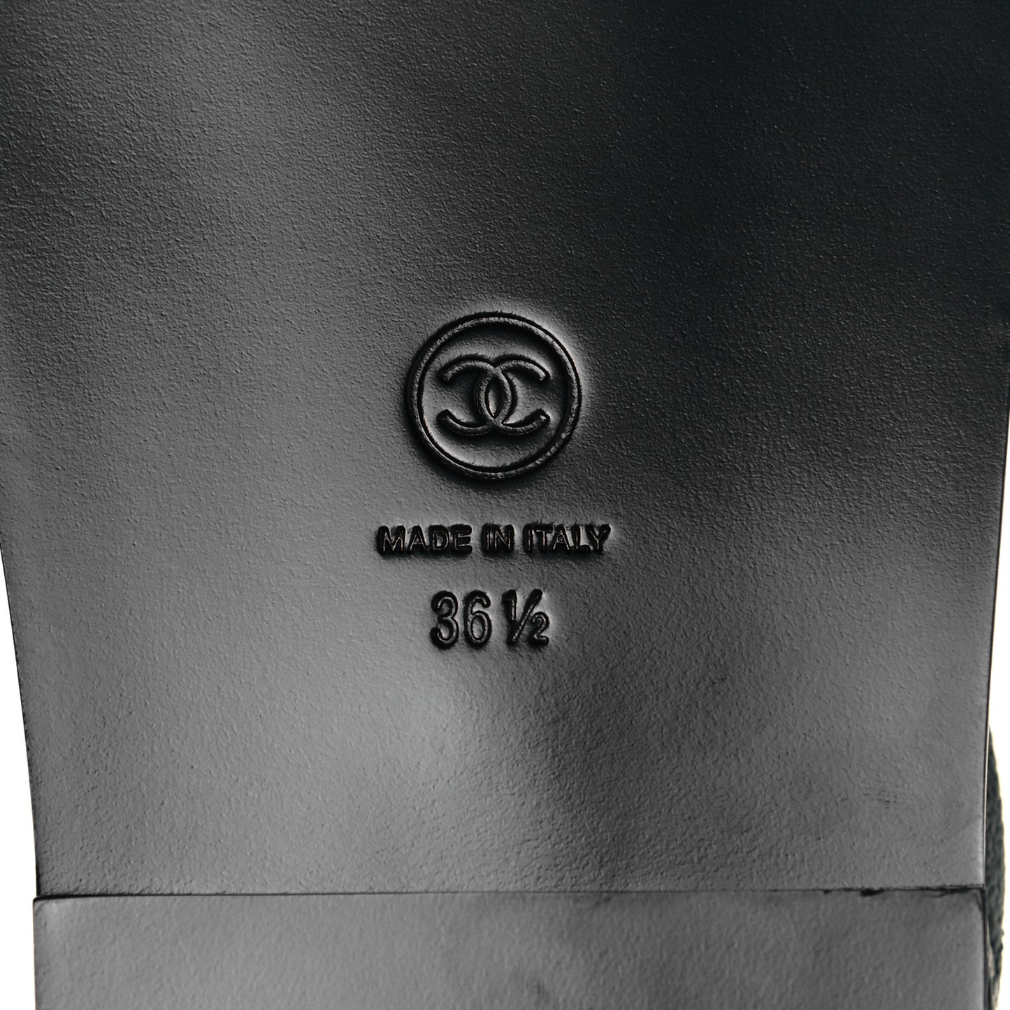 Grained Calfskin Velcro Dad Sandals 36.5 Black