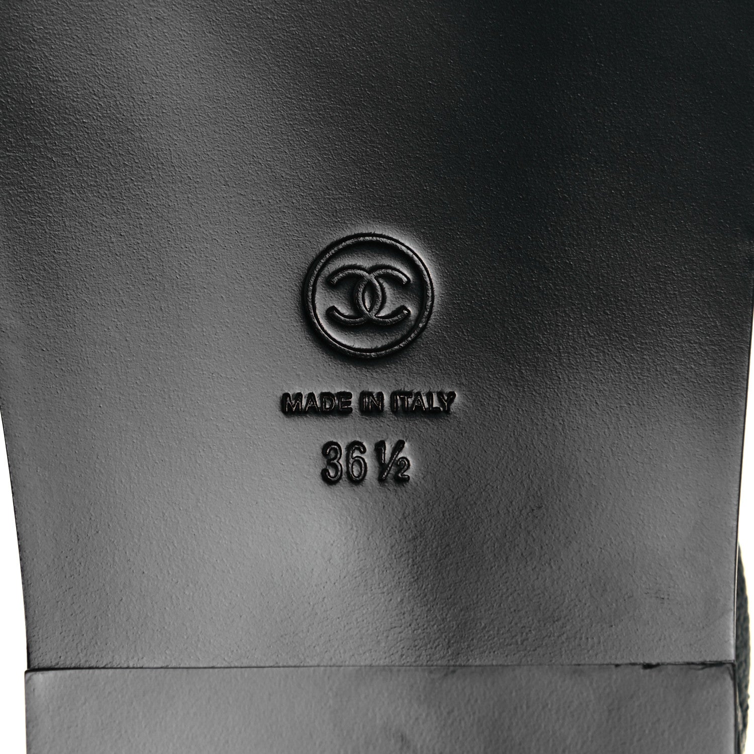 Chanel Grained Calfskin Velcro Dad Sandals 36.5 Black 6 of 8