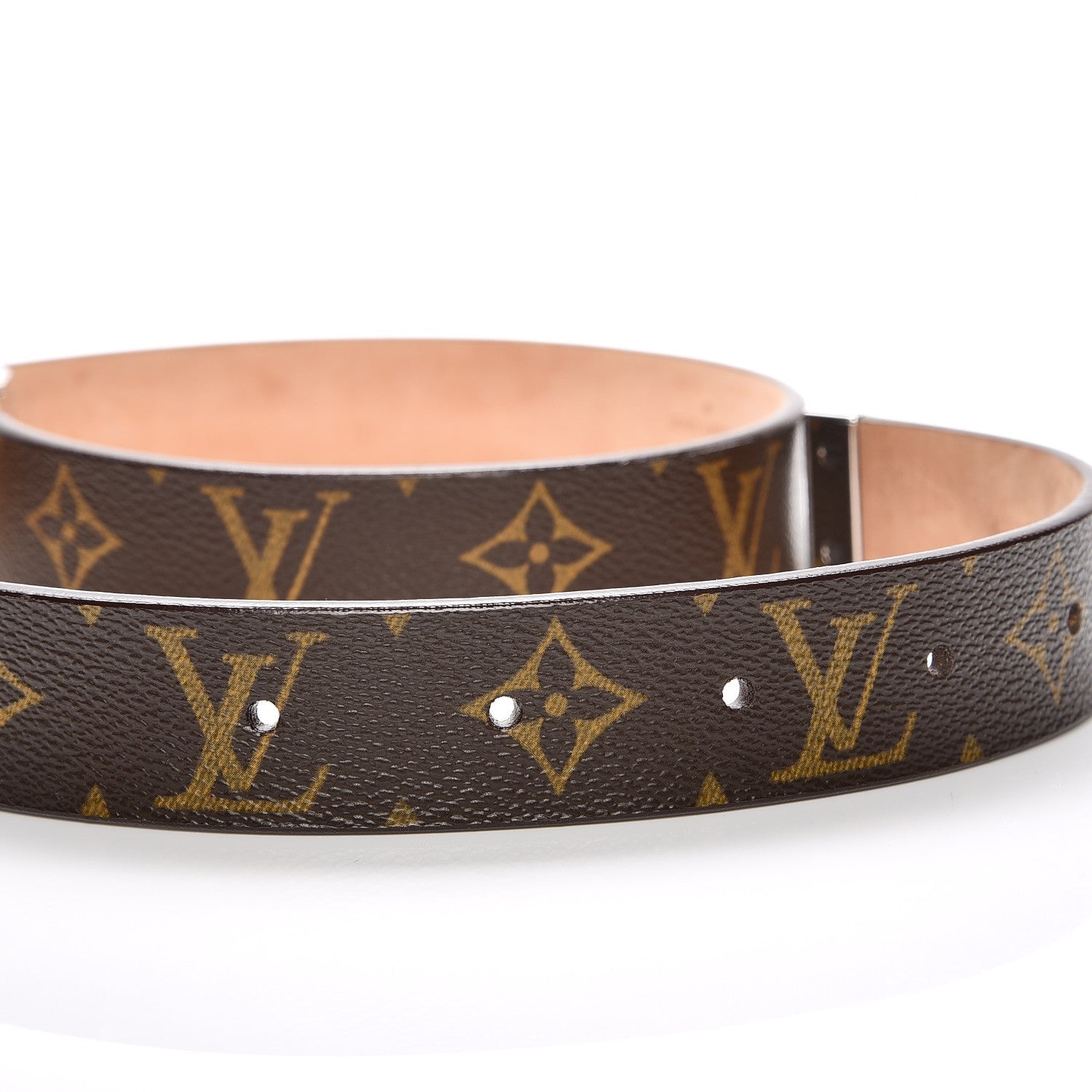 Louis Vuitton Monogram Ceinture Belt Silver Buckle 80 32 5 of 8