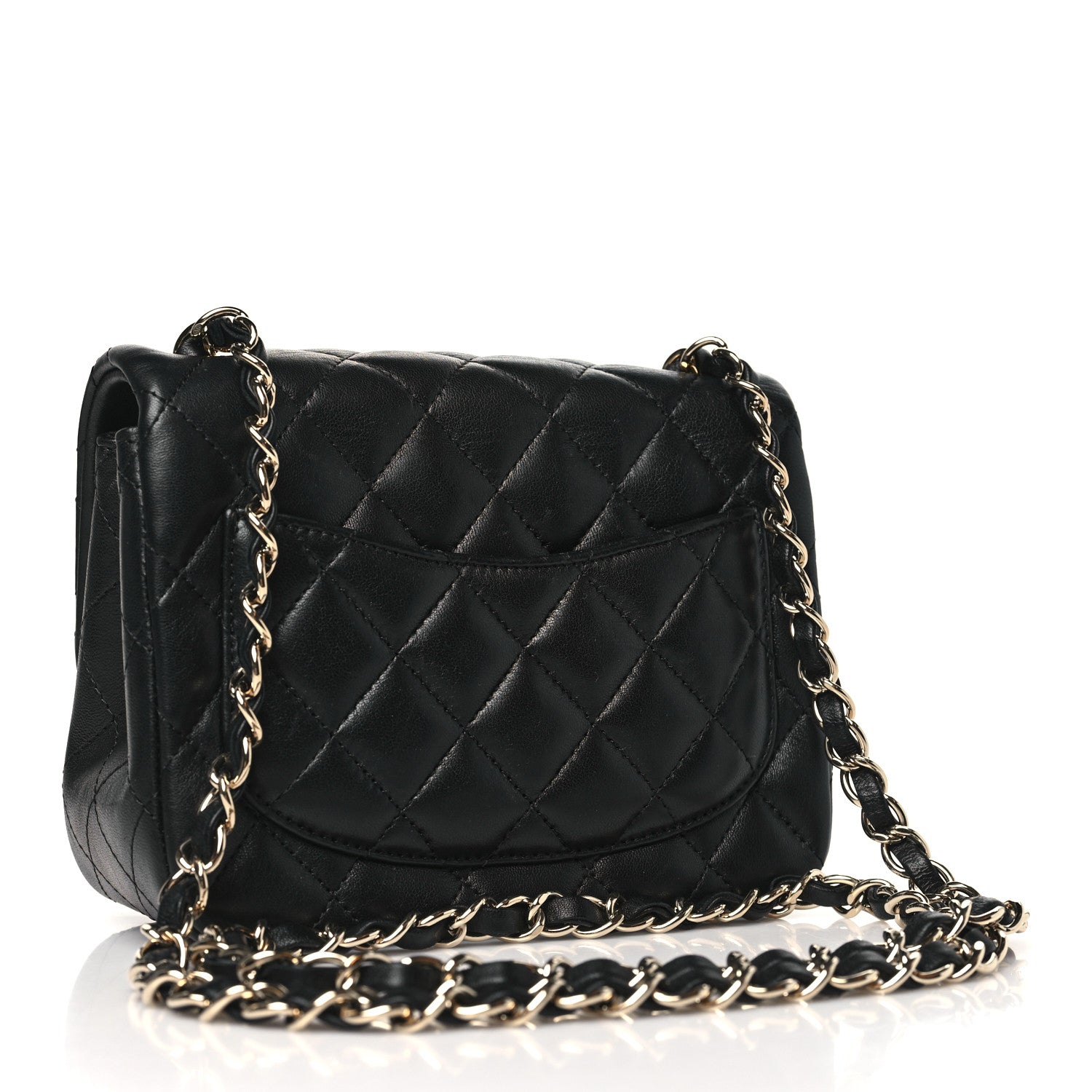 Chanel Lambskin Quilted Mini Square Flap Black 3 of 10