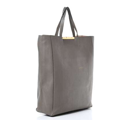 Celine Calfskin Clasp Vertical Cabas Grey 2 of 15
