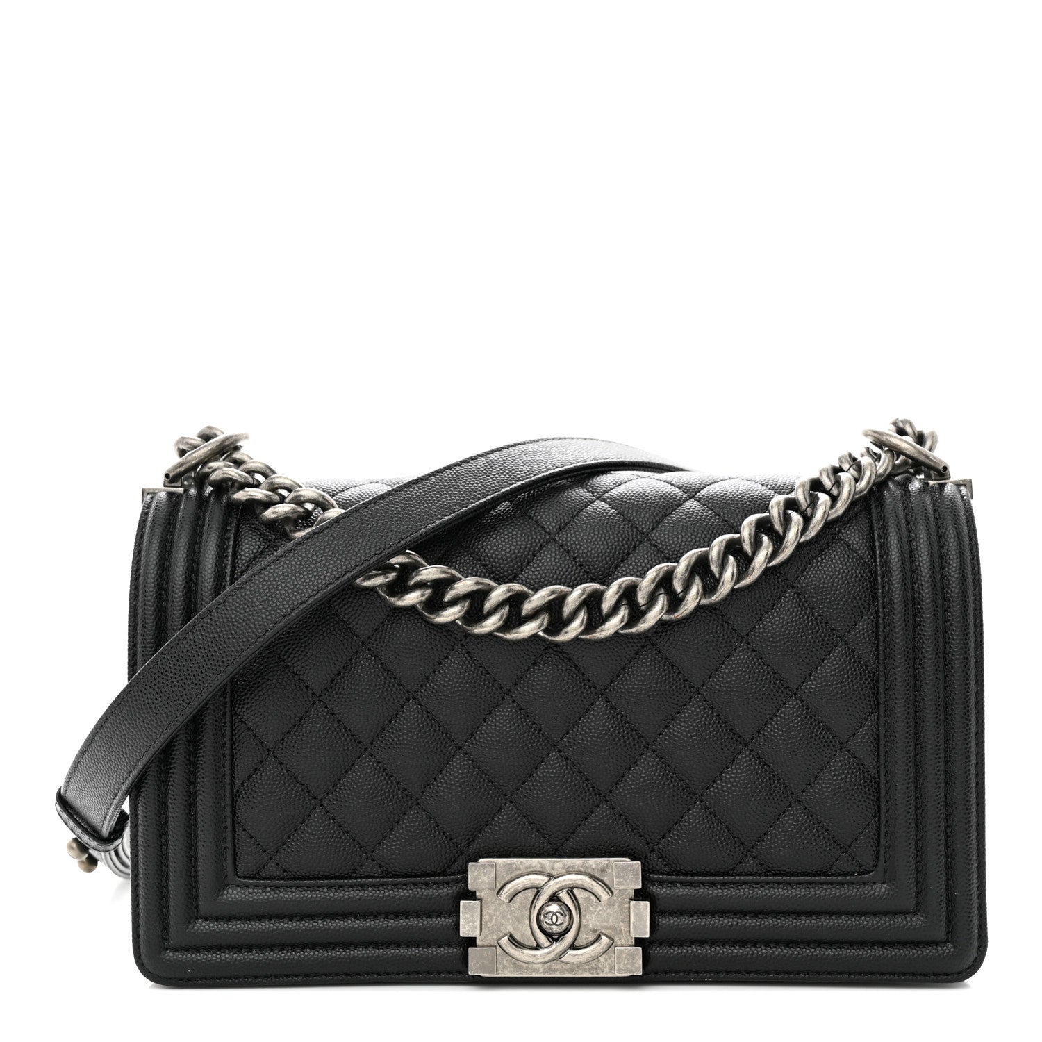 Chanel Caviar Quilted Medium Boy Flap Black 1 of 11