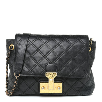 Marc Jacobs Lacquered Lambskin Baroque The Large Single Flap Black 1 of 13