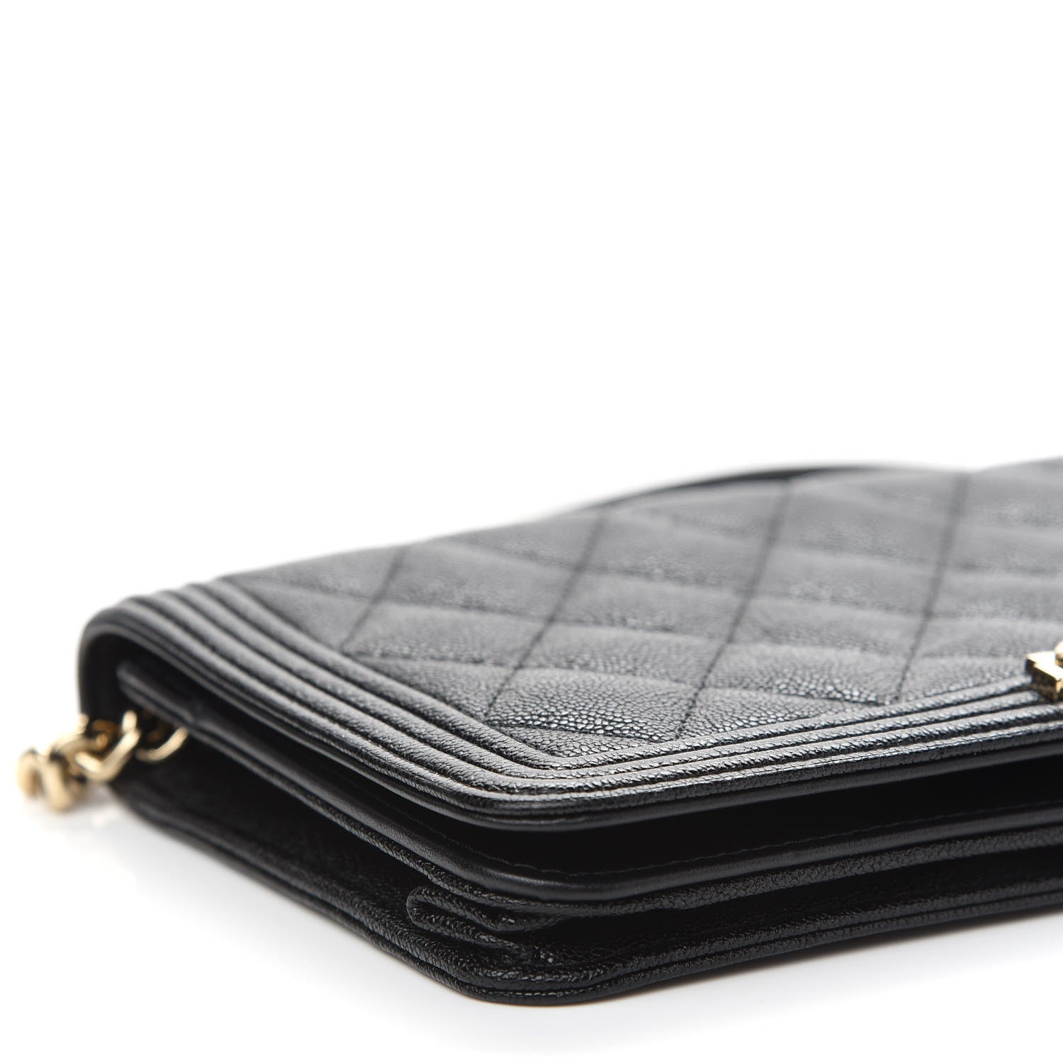 Chanel Caviar Quilted Boy Wallet On Chain WOC Black 8 of 11