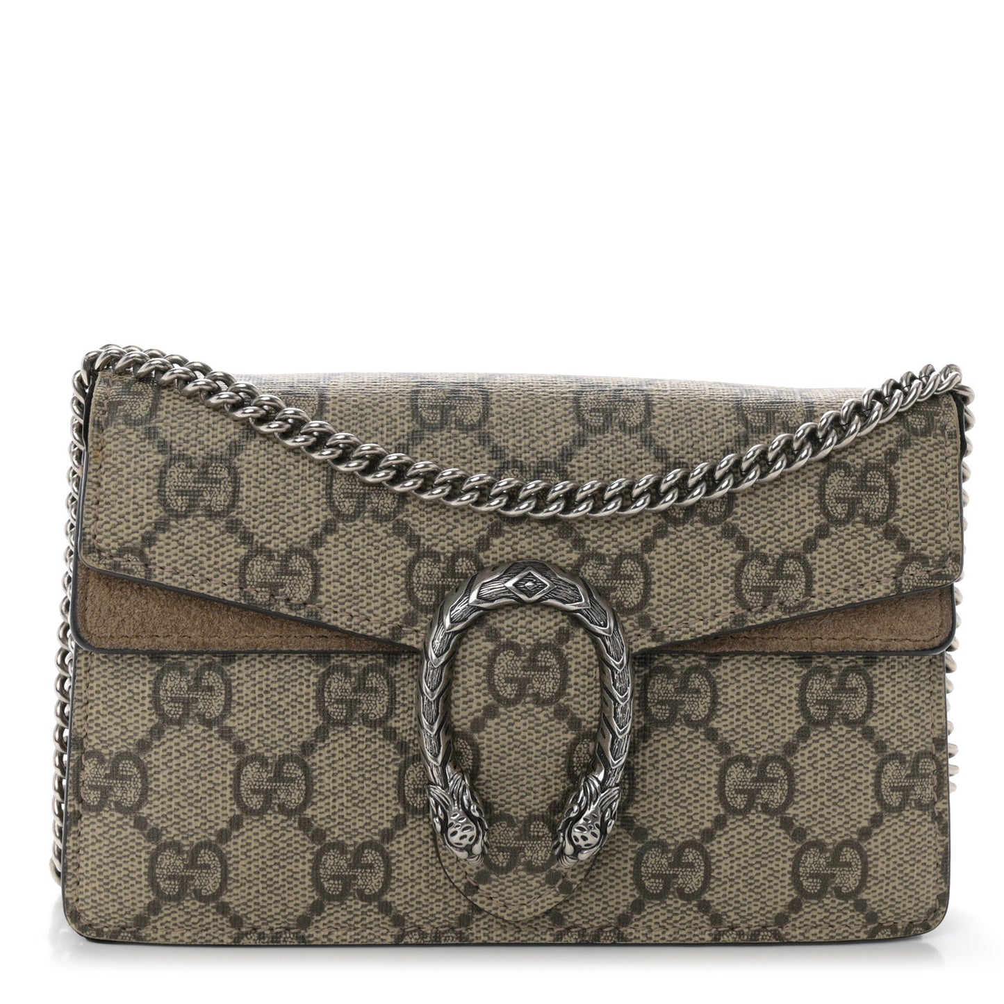 GG Supreme Monogram Super Mini Dionysus Shoulder Bag Taupe