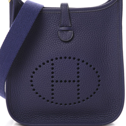 Hermes Taurillon Clemence Evelyne TPM Bleu Encre 8 of 11