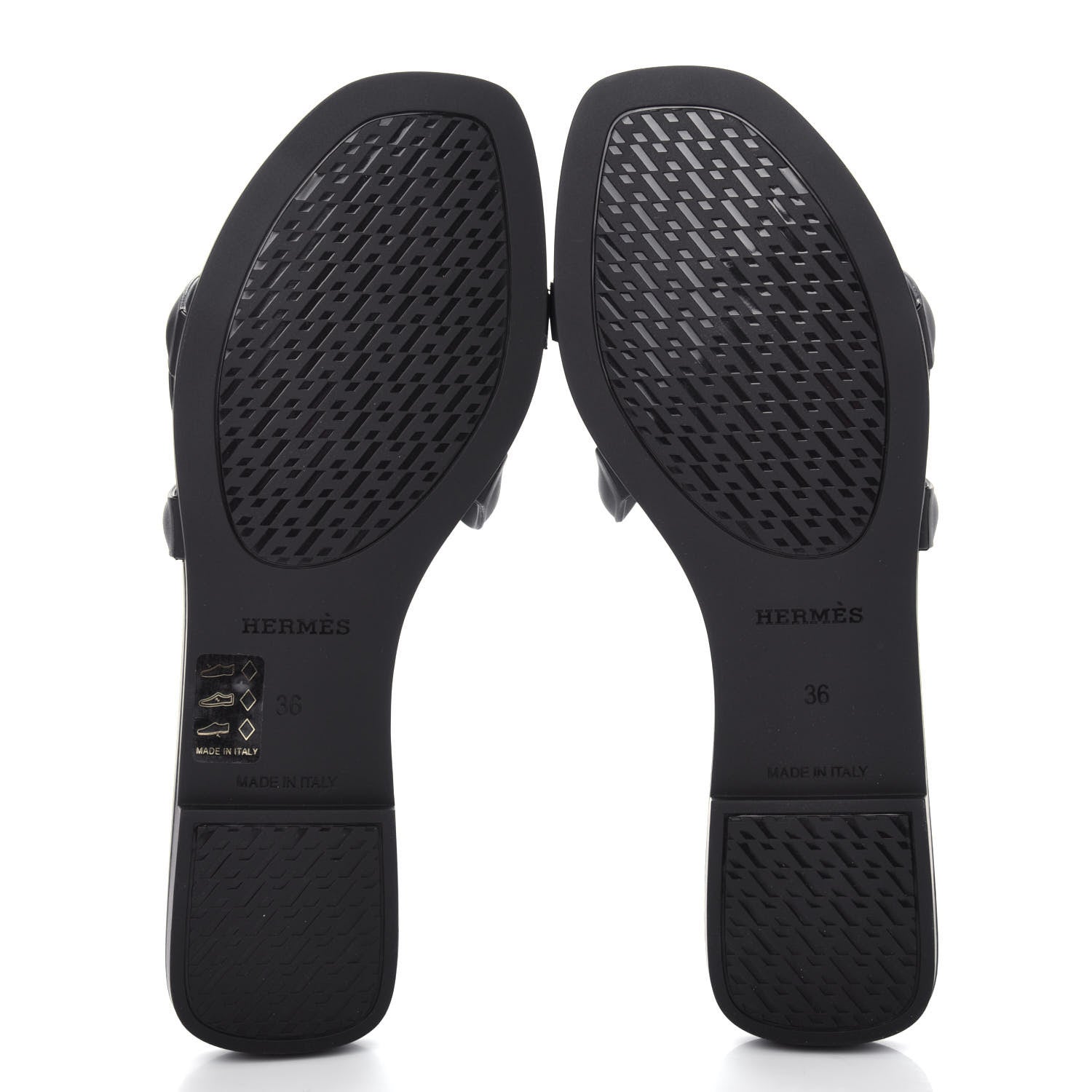 Hermes Rubber Aloha Sandals 36 Black 6 of 11