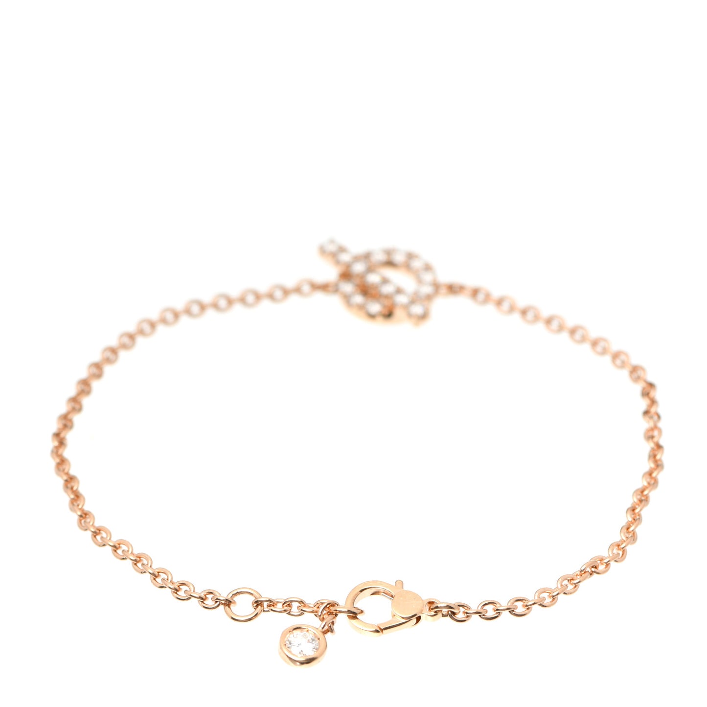 18K Rose Gold Diamond Finesse Bracelet LG