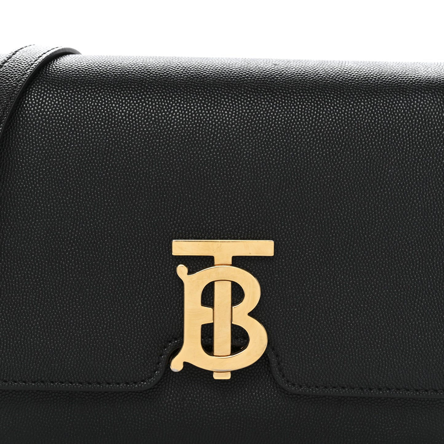 Grained Calfskin Small TB Bag Black