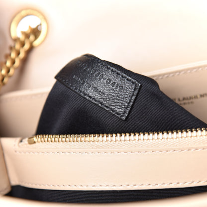 Saint Laurent Calfskin Y Quilted Monogram Medium Loulou Chain Satchel Nude Powder 7 of 15